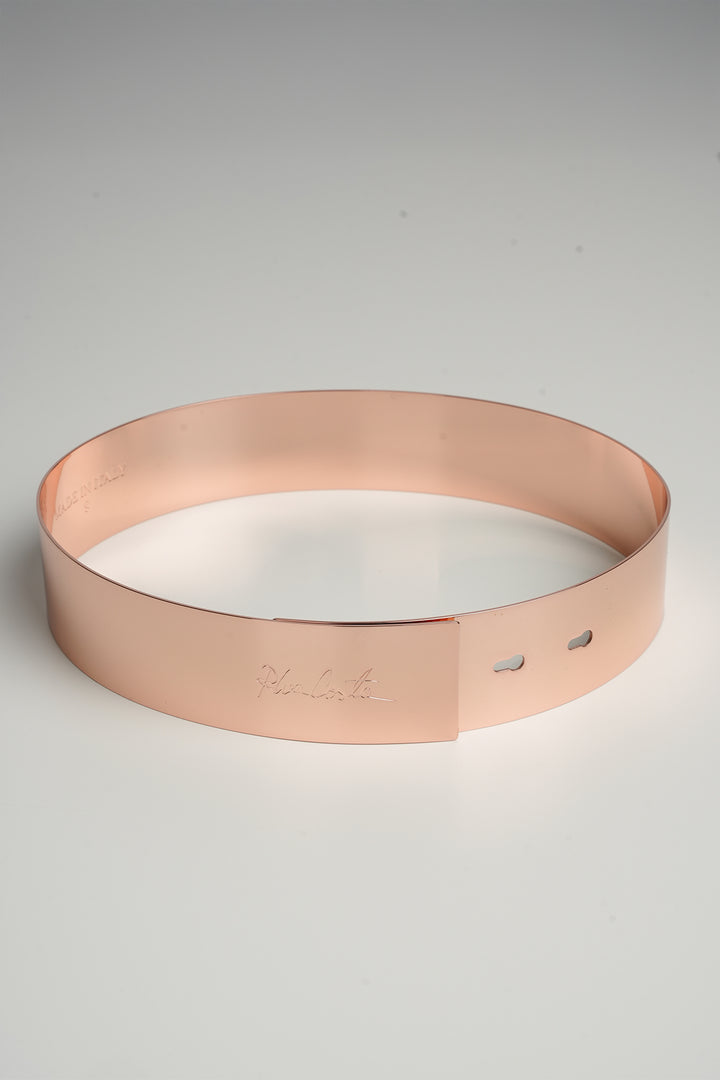 Xenis Full Metal Belt In Rose Gold-Plated