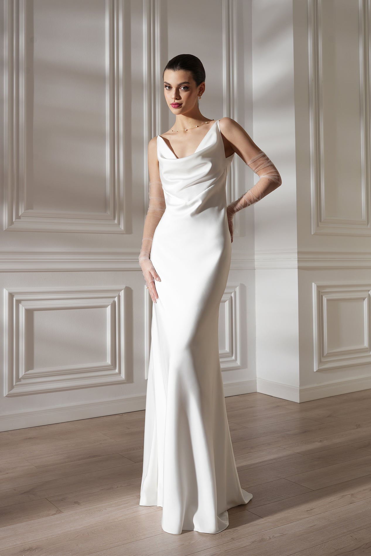 Ivory slip dress hotsell