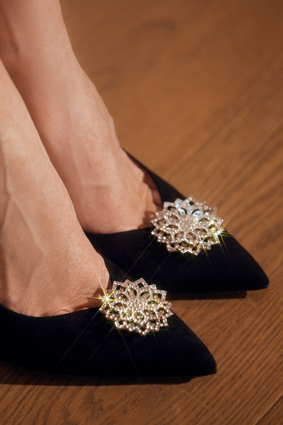 Gold Silver Lotus Brooches For Shoes