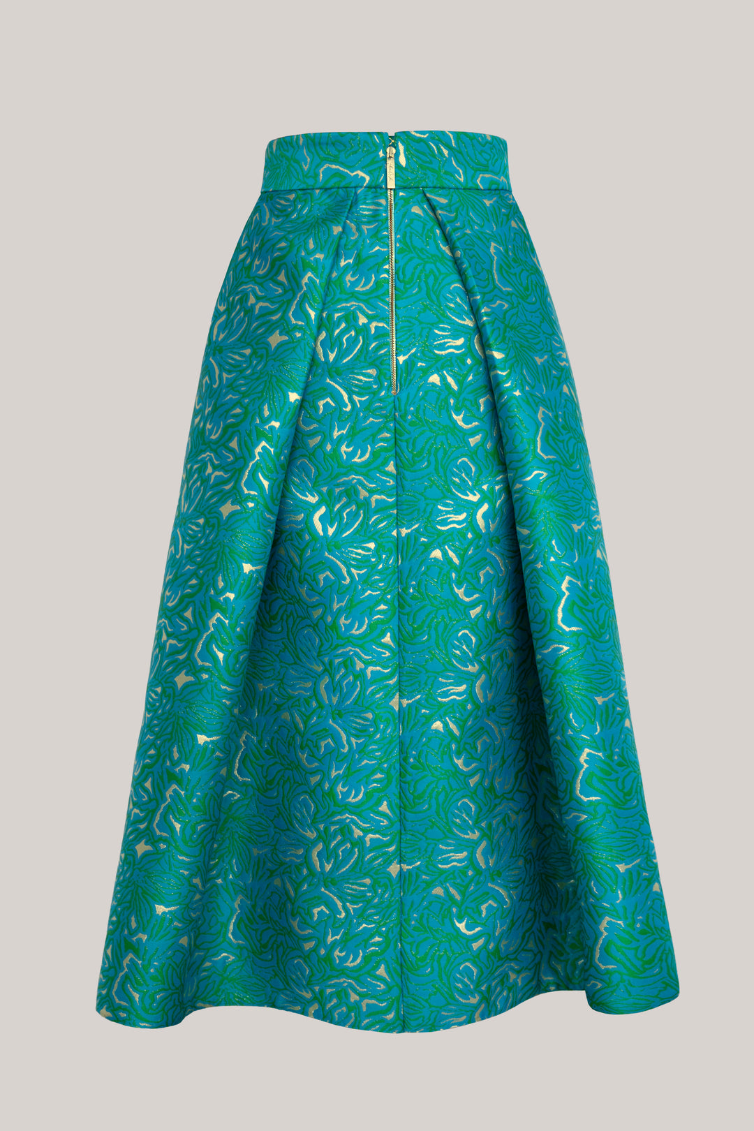 Jasmine Brocade Skirt In Teal