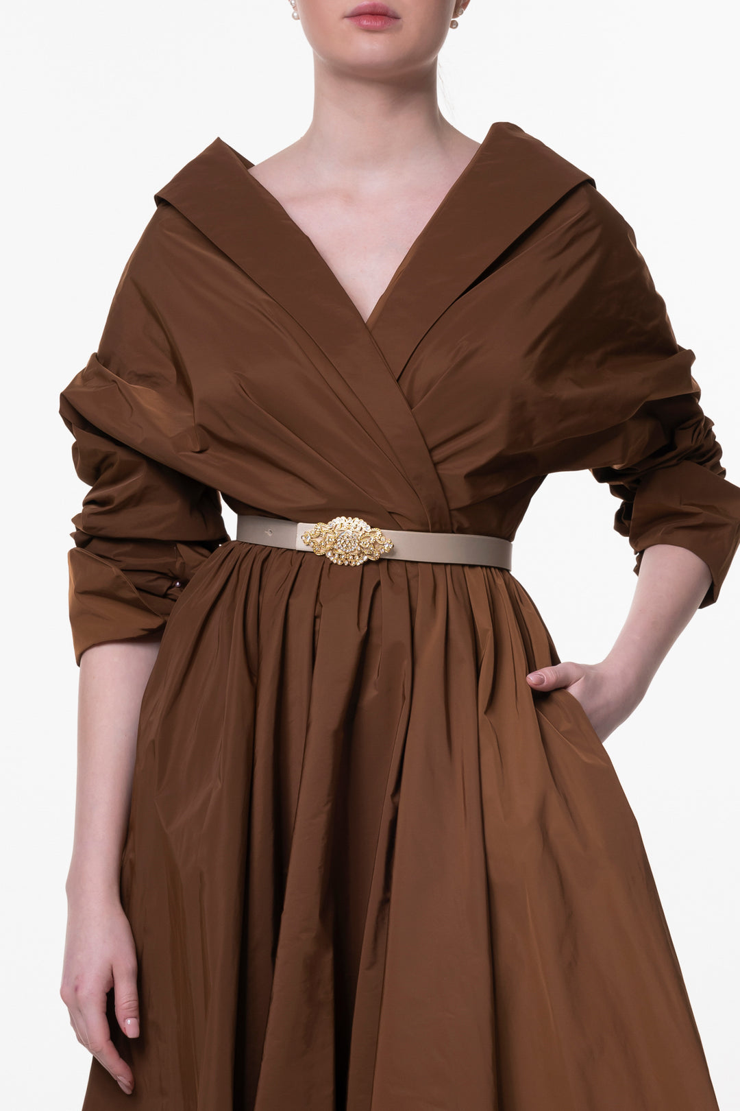 Carrie Midi Dress Caramel