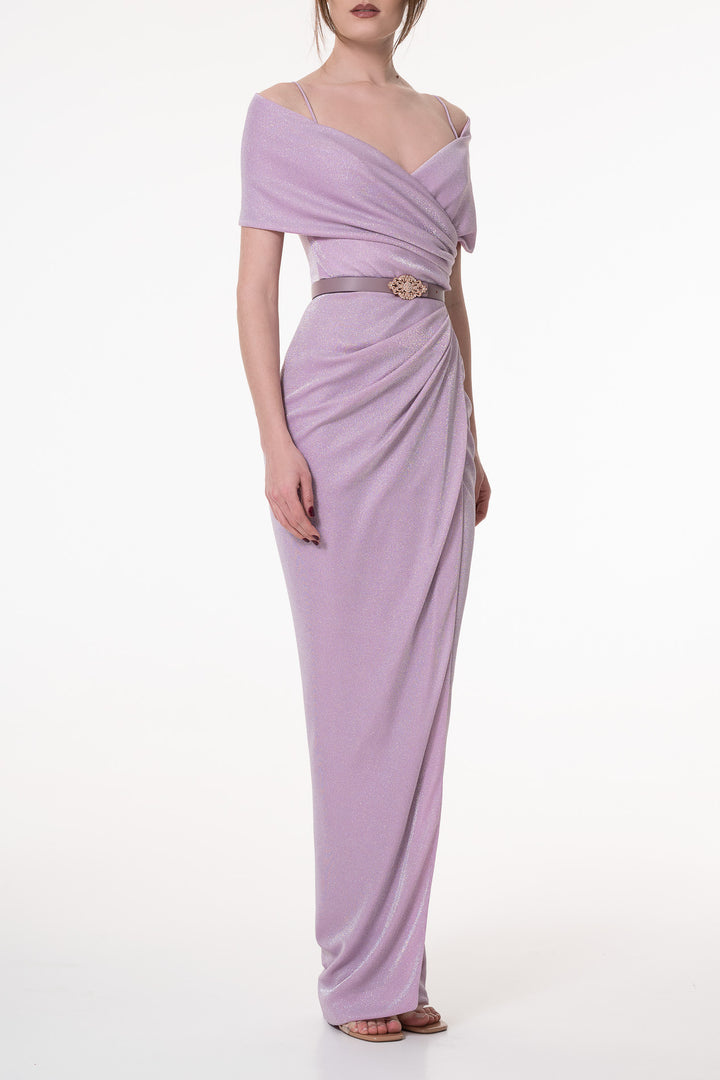 Levana Orchid Jersey Long Dress